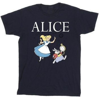 Vêtements Fille T-shirts manches longues Disney Alice In Wonderland Follow The Rabbit Bleu