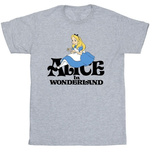 Vêtements Fille T-shirts manches longues Disney Alice In Wonderland Tea Drinker Classic Gris