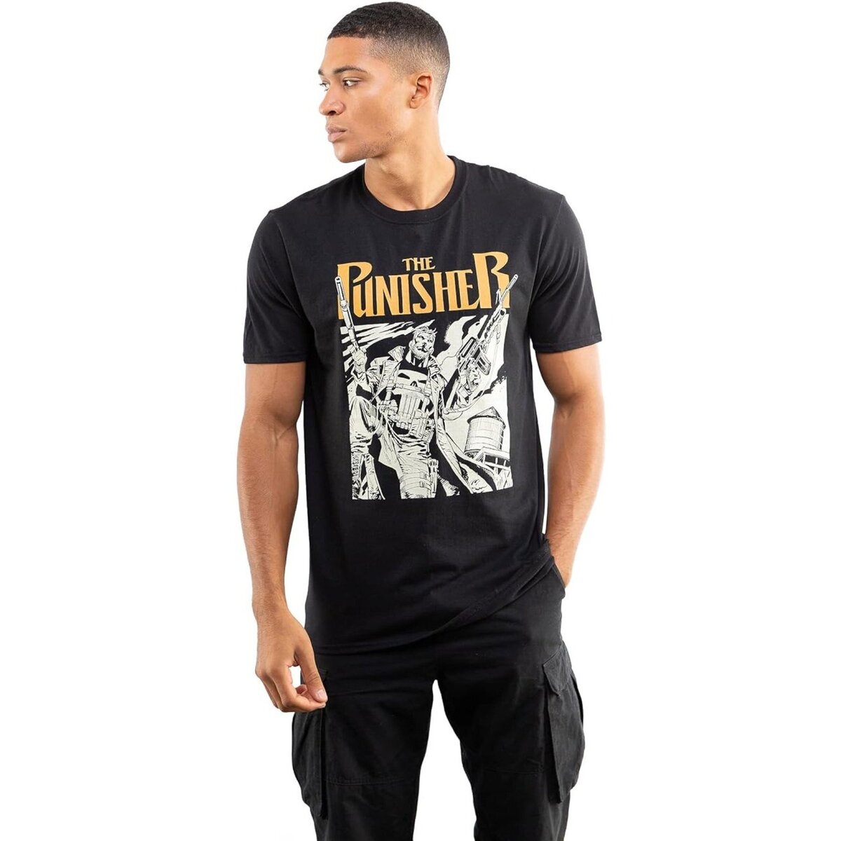 Vêtements Homme T-shirts manches courtes Marvel FCMTS061 Noir
