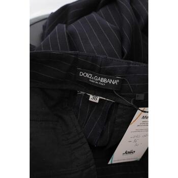 D&G Pantalon droit en laine Noir