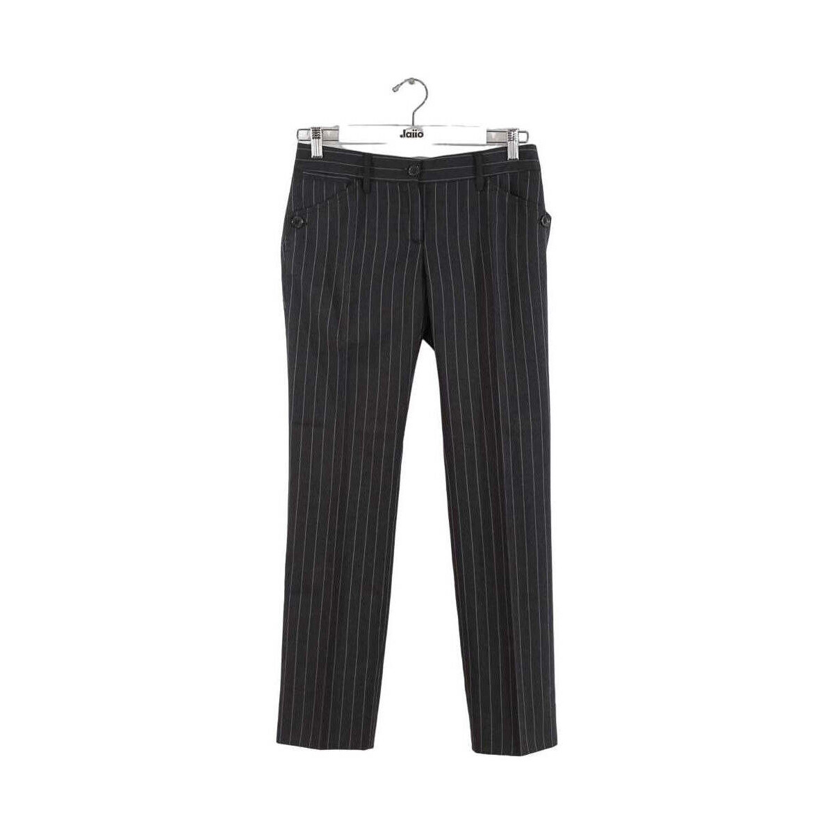 Vêtements Femme Pantalons D&G Pantalon droit en laine Noir