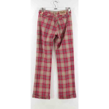 D&G Pantalon large en laine Rouge