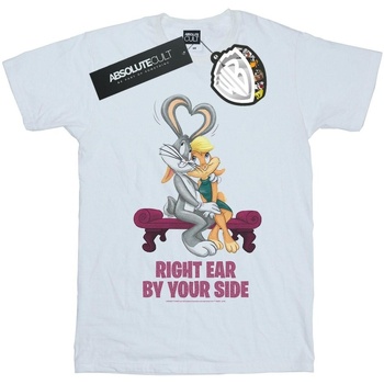 Vêtements Garçon T-shirts manches courtes Dessins Animés Bugs And Lola Valentine's Cuddle Blanc