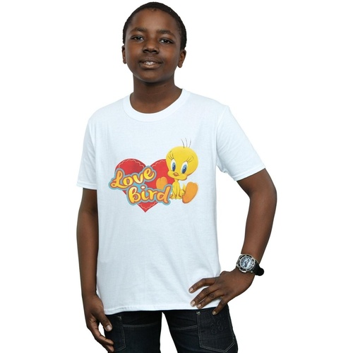 Vêtements Garçon T-shirts manches courtes Dessins Animés Tweety Pie Valentine's Day Love Bird Blanc