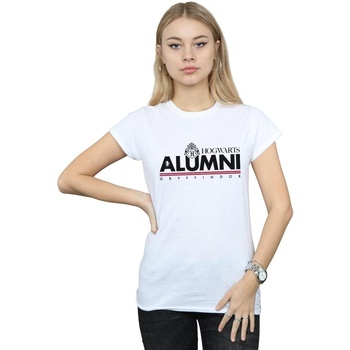Vêtements Femme T-shirts manches longues Harry Potter Hogwarts Alumni Gryffindor Blanc