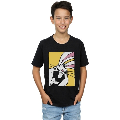 Vêtements Garçon T-shirts manches courtes Dessins Animés Bugs Bunny Laughing Noir