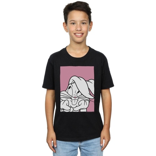 Vêtements Garçon T-shirts manches courtes Dessins Animés Bugs Bunny Adore Noir