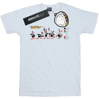Vêtements Garçon T-shirts manches courtes Dessins Animés Daffy Duck Colour Code Blanc