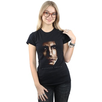 Vêtements Femme T-shirts manches longues Harry Potter Severus Snape Portrait Noir