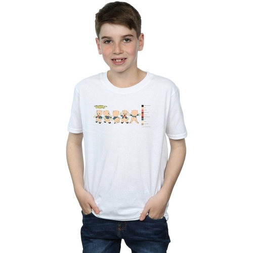 Vêtements Garçon T-shirts manches courtes Dessins Animés Porky Pig Colour Code Blanc