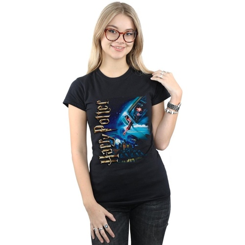 Vêtements Femme T-shirts manches longues Harry Potter Smiles At Hogwarts Noir