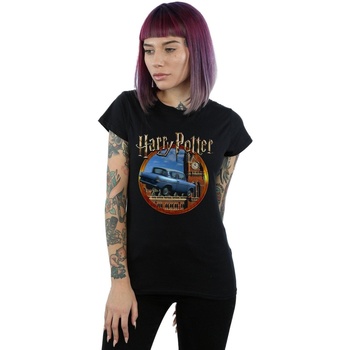 Vêtements Femme T-shirts manches longues Harry Potter Flying Car Noir