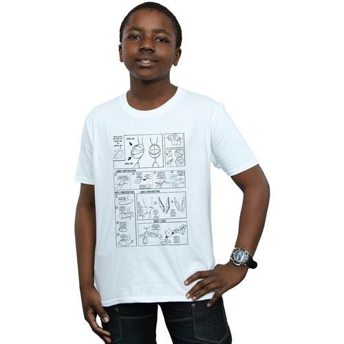 Vêtements Garçon T-shirts manches courtes Dessins Animés La Fiancee Du Me Blanc