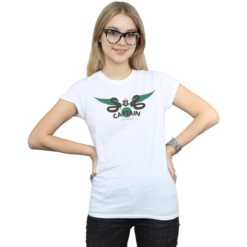 Vêtements Femme T-shirts manches longues Harry Potter Slytherin Captain Blanc
