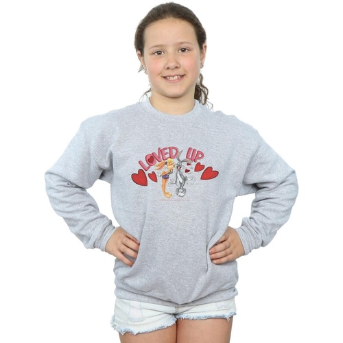 Vêtements Fille Sweats Dessins Animés Bugs Bunny And Lola Valentine's Day Loved Up Gris