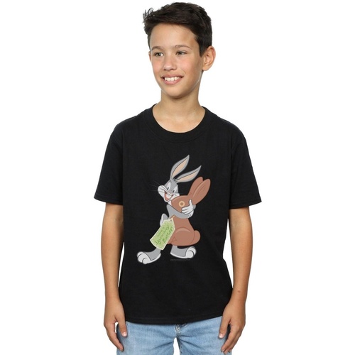 Vêtements Garçon T-shirts manches courtes Dessins Animés Bugs Bunny Yummy Easter Noir