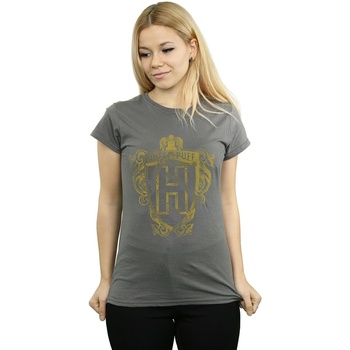 Vêtements Femme T-shirts manches longues Harry Potter Hufflepuff Badger Crest Multicolore