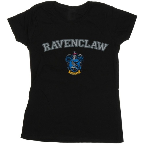 Vêtements Femme Weekend Offender iridium polo shirt with plaid shoulder in navy Harry Potter Ravenclaw Crest Noir