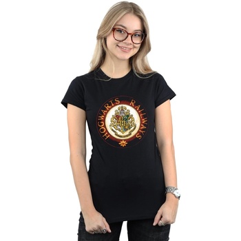 Vêtements Femme T-shirts manches longues Harry Potter Hogwarts Rail Noir