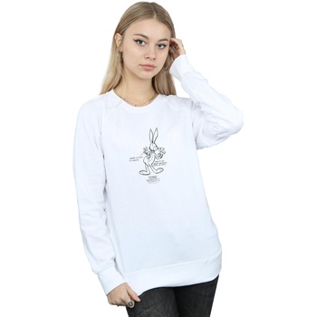 Vêtements Femme Sweats Dessins Animés Bugs Bunny White Belly Blanc