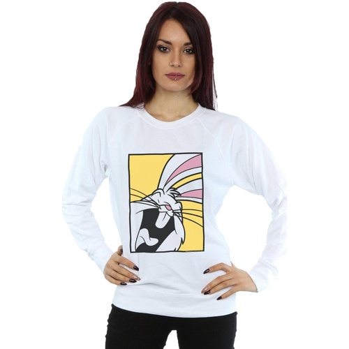 Vêtements Femme Sweats Dessins Animés Bugs Bunny Laughing Blanc