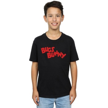 Vêtements Garçon T-shirts manches courtes Dessins Animés Bugs Bunny Name Noir