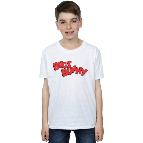 Vêtements Garçon T-shirts manches courtes Dessins Animés Bugs Bunny Name Blanc