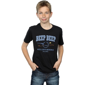 Vêtements Garçon T-shirts manches courtes Dessins Animés Road Runner Beep Beep Noir