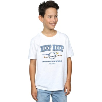 Vêtements Garçon T-shirts manches courtes Dessins Animés Road Runner Beep Beep Blanc
