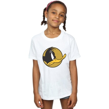 Vêtements Fille T-shirts manches longues Dessins Animés Daffy Duck Dotted Profile Blanc