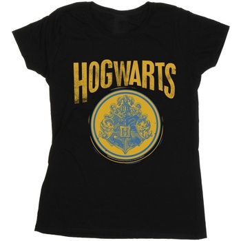 Vêtements Femme T-shirts manches longues Harry Potter Hogwarts Circle Crest Noir
