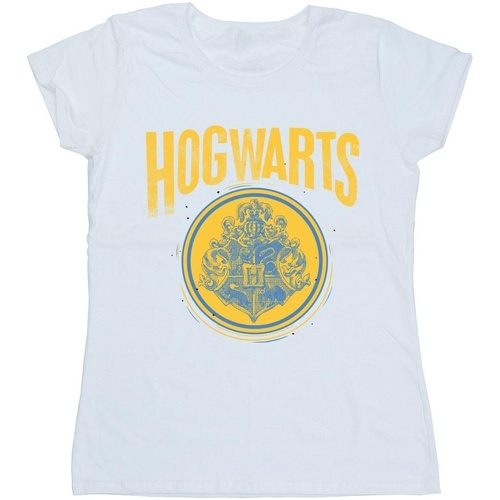 Vêtements Femme T-shirts manches longues Harry Potter Hogwarts Circle Crest Blanc