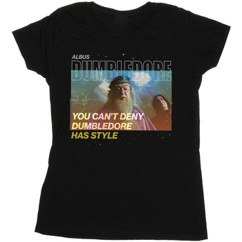 Vêtements Femme T-shirts manches longues Harry Potter Dumbledore Style Noir
