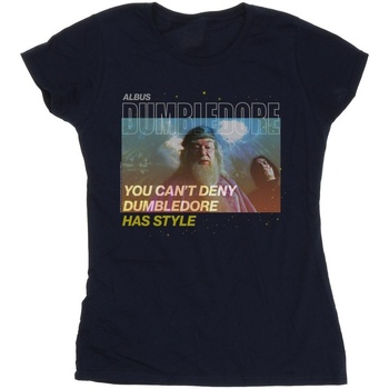 Vêtements Femme T-shirts manches longues Harry Potter Dumbledore Style Bleu