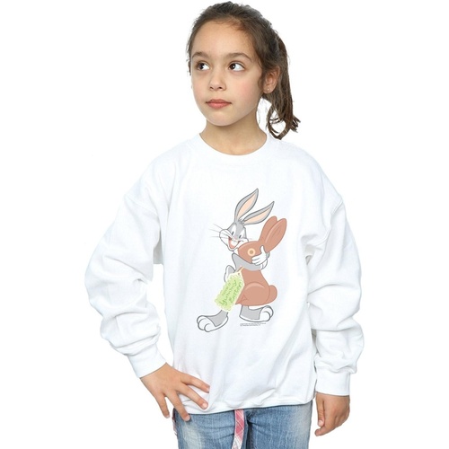 Vêtements Fille Sweats Dessins Animés Bugs Bunny Yummy Easter Blanc