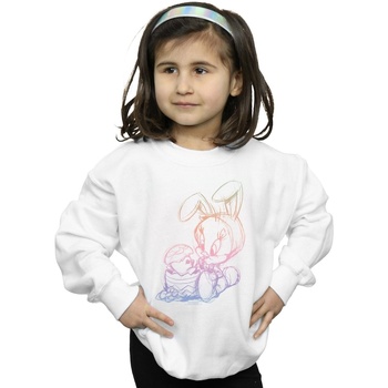 Vêtements Fille Sweats Dessins Animés Tweety Pie Easter Egg Sketch Blanc