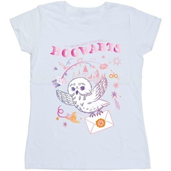 Vêtements Femme T-shirts manches longues Harry Potter Owl Letter Blanc