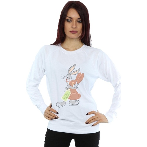 Vêtements Femme Sweats Dessins Animés Bugs Bunny Yummy Easter Blanc