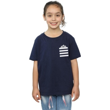 Vêtements Fille T-shirts manches longues Dessins Animés Taz Stripes Faux Pocket Bleu
