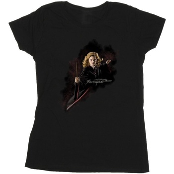 Vêtements Femme T-shirts manches longues Harry Potter Hermione Fight Like A Girl Noir