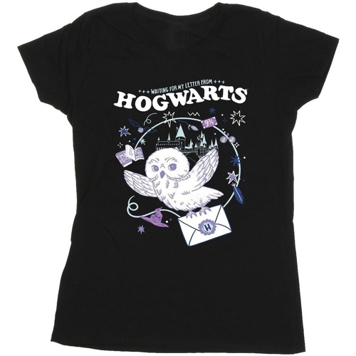 Vêtements Femme T-shirts manches longues Harry Potter Owl Letter From Hogwarts Noir