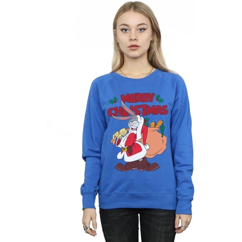 Vêtements Femme Sweats Dessins Animés Santa Bugs Bunny Bleu