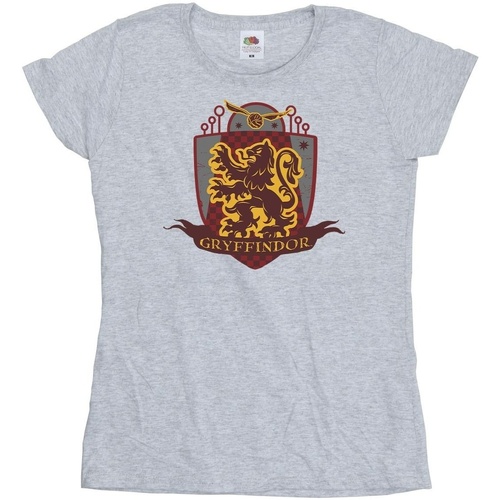 Vêtements Femme Weekend Offender iridium polo shirt with plaid shoulder in navy Harry Potter Gryffindor Chest Badge Gris
