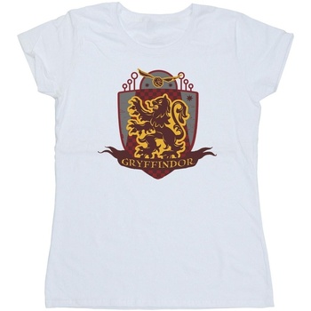 Vêtements Femme T-shirts manches longues Harry Potter Gryffindor Chest Badge Blanc