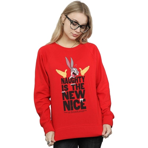 Vêtements Femme Sweats Dessins Animés Naughty Is The New Nice Rouge