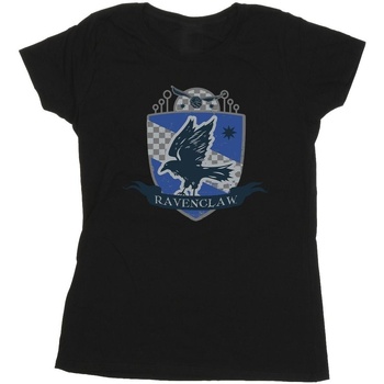 Vêtements Femme T-shirts manches longues Harry Potter Ravenclaw Chest Badge Noir