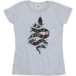 Vêtements Femme T-shirts manches longues Harry Potter Slytherin Sketch Gris