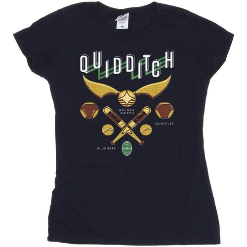 Vêtements Femme T-shirts manches longues Harry Potter Quidditch Bludgers Quaffles Bleu