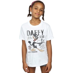 Vêtements Fille T-shirts manches longues Dessins Animés Daffy Duck Concert Blanc