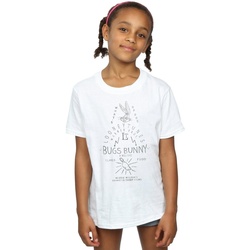 Vêtements Fille T-shirts manches longues Dessins Animés Bugs Bunny A Wild Hare Blanc